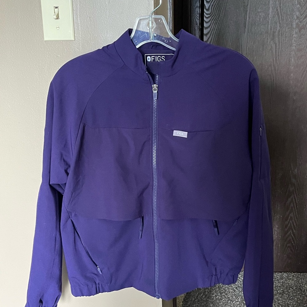 Figs Purple Jam Scrub Jacket